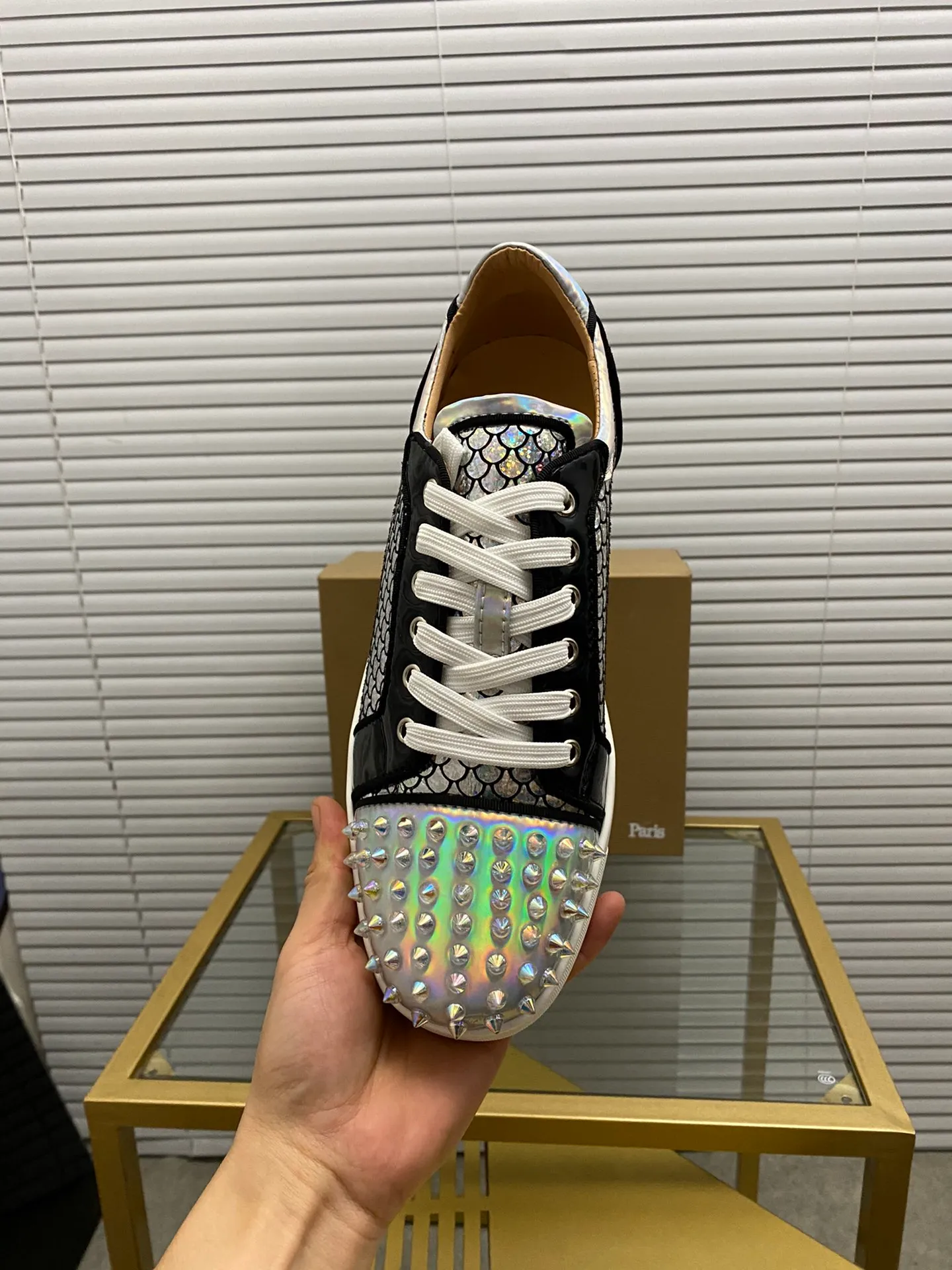 (Customized model) Ex-factory price is 540. christian louboutin (CL red sole shoes) counter series, casual sneakers for couples 📢 📢 📢 Exclusive hot style release 🎈🎈💪 Movable latex feet 👻 Finished outsole line [Proud] 😝Female 35-40# Male 38#-46, global supply😝 [Top version]: Original imported genuine leather upper, top original leather lining, original molded TPU outsole, original 1:1 detail processing, original shoe last,